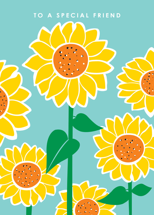 Sunflowers Card For A Special Friend