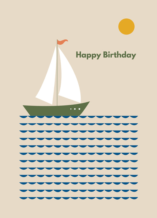 Boat Birthday Card