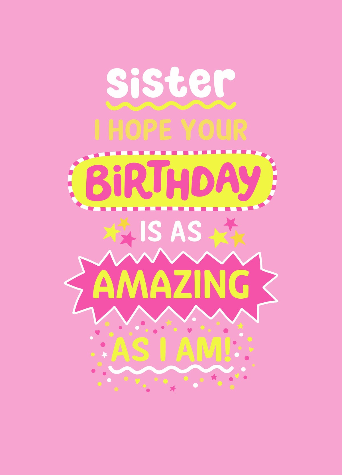 Funny Sister Birthday Card