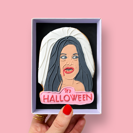 Hallow-Mean Zombie Bride Halloween Letterbox Iced Cookie