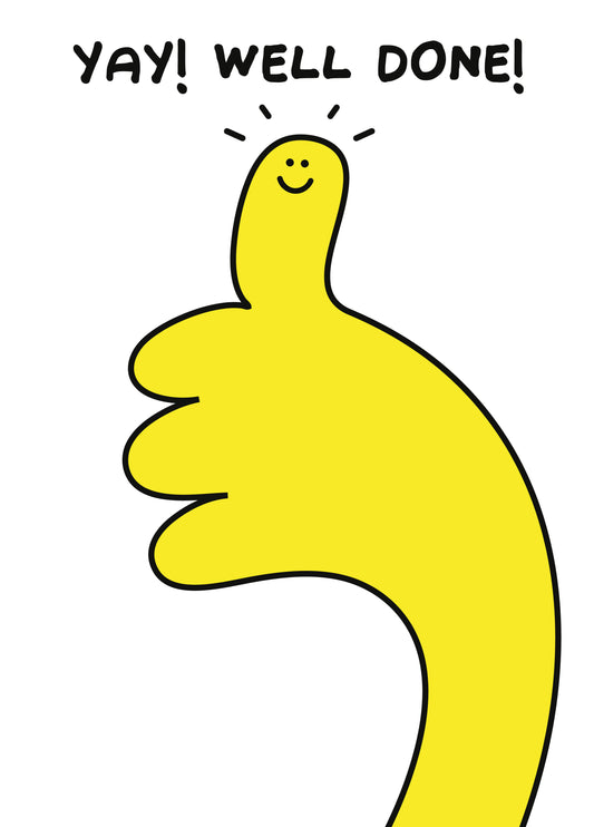 Yay! Thumbs Up Well Done! Card