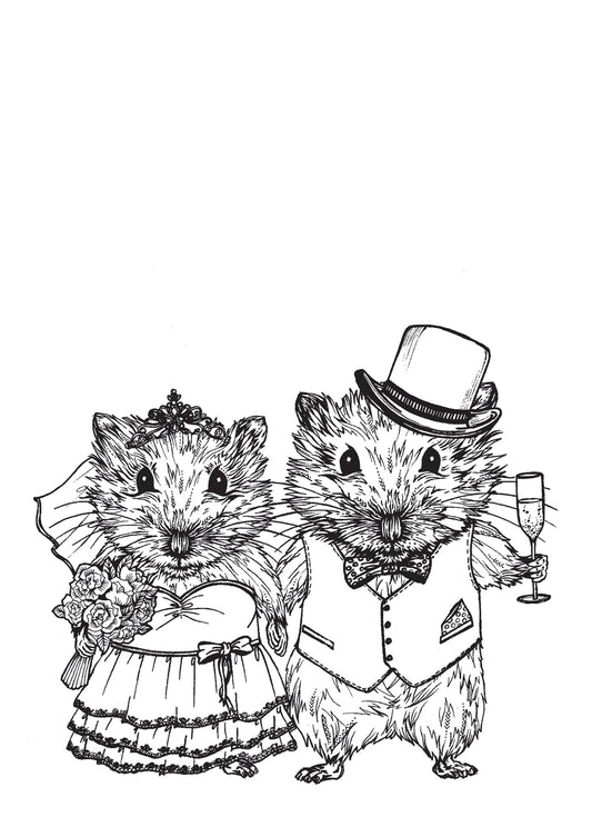 Happy Hamster Couple Card