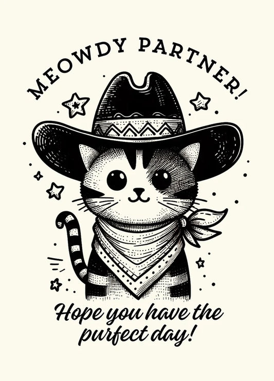 Meowdy Partner! Card