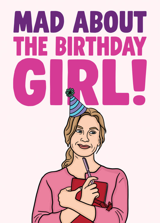 Bridget Jones Birthday Card - Mad About The Birthday Girl