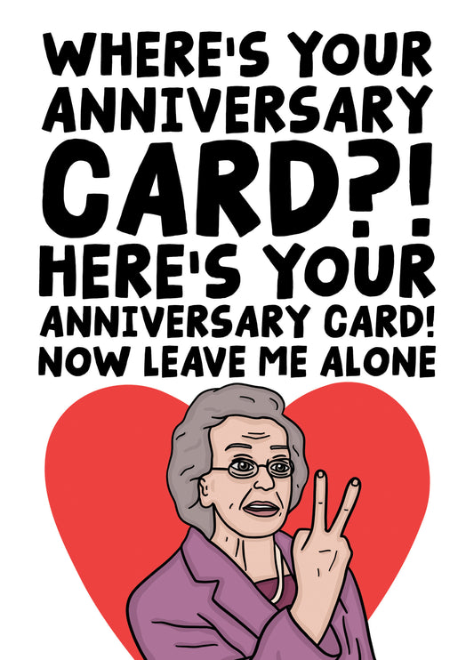 Funny Doris Gavin And Stacey Anniversary Card
