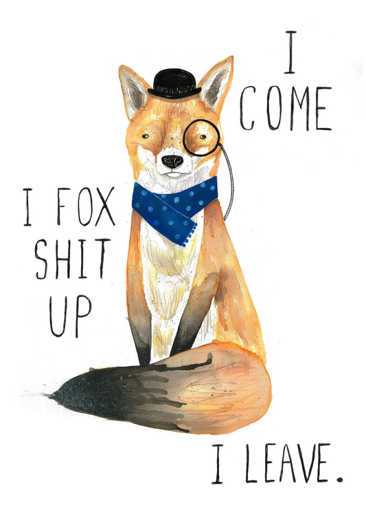 Fox Shit Up Card