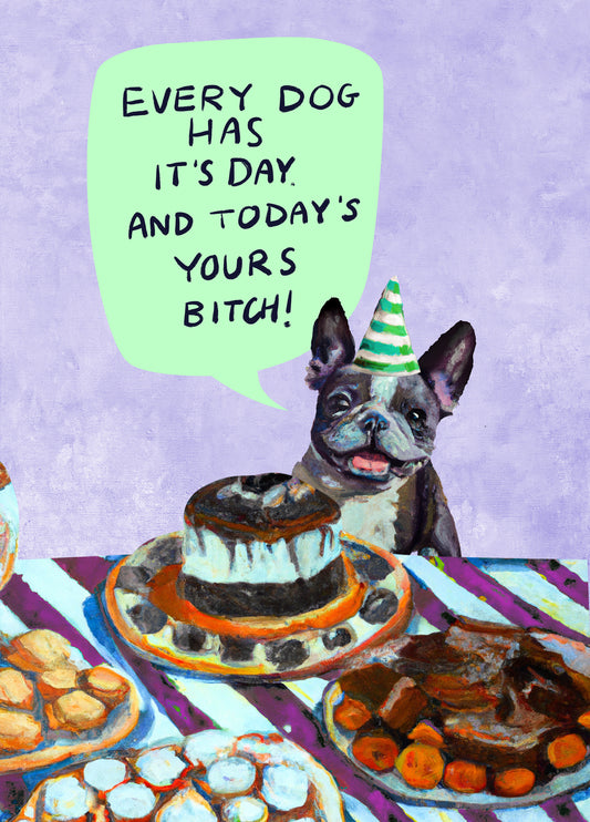 Dog Has His Birthday Card