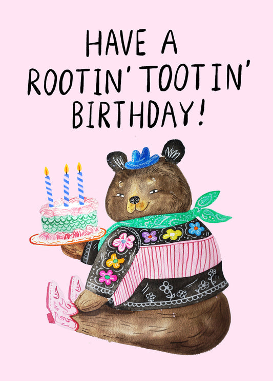 Rootin Tootin Birthday Card