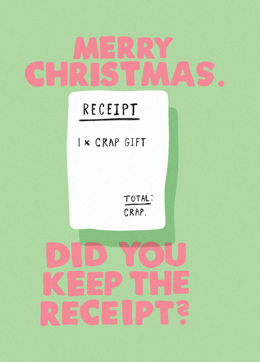 Did You Keep The Receipt? Christmas Card