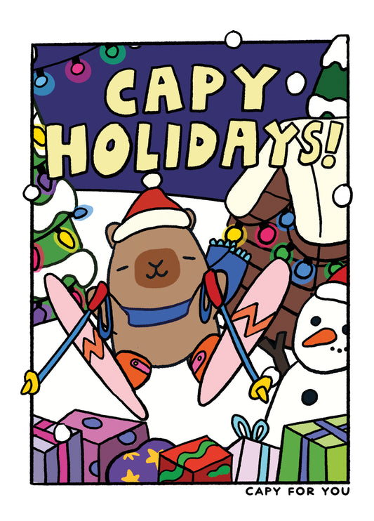 Capy Holidays! Capybara Christmas