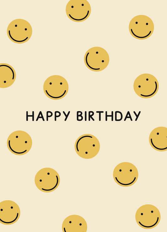 Happy Birthday Smiley Face Card