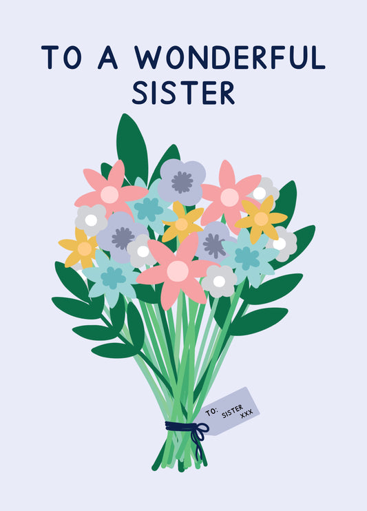 To A Wonderful Sister Card