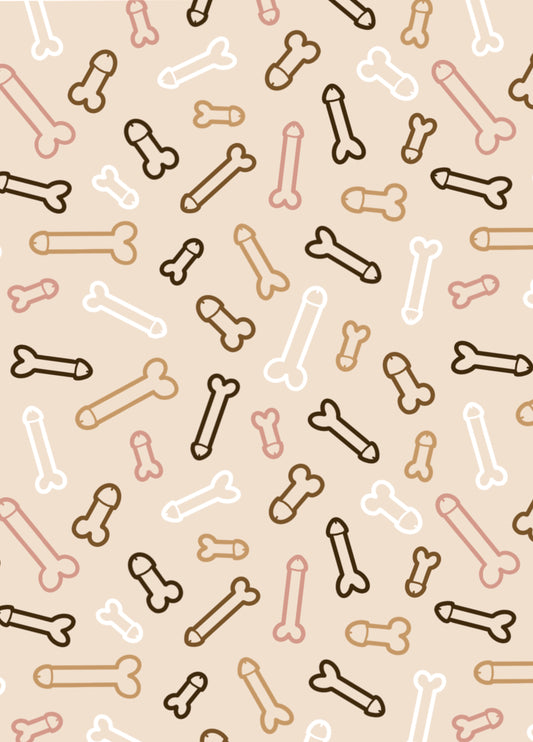 Dicks Pattern - Funny & Rude Valentine's Day Card