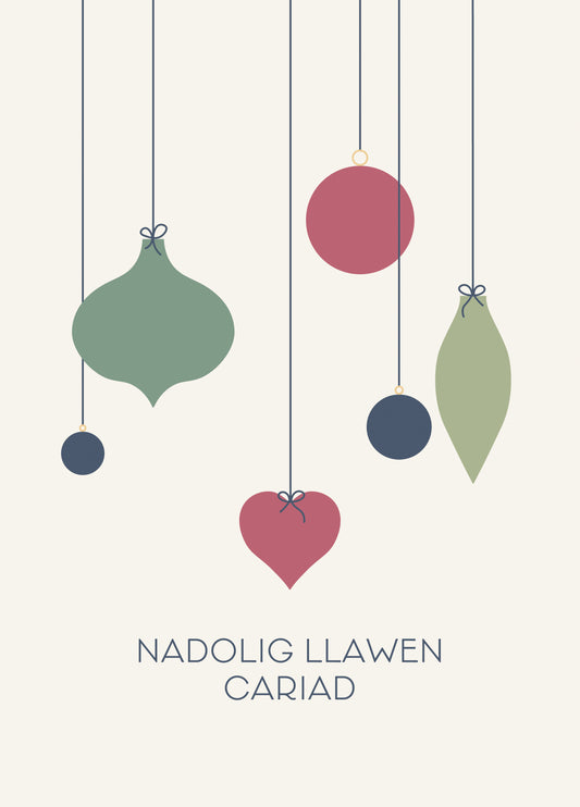 Nadolig Llawen Cariad Card