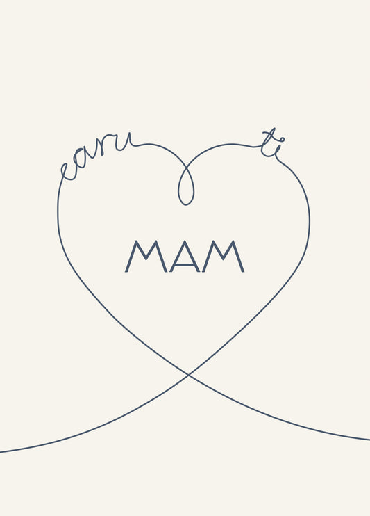 Caru Ti Mam Card