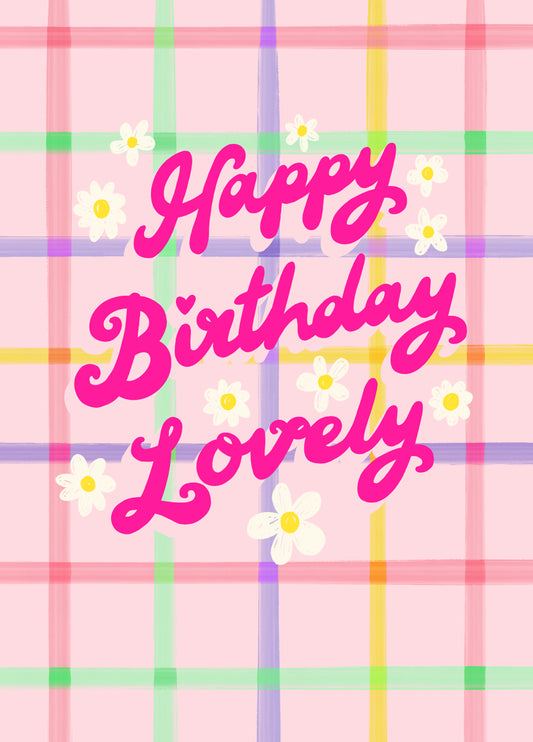 Lovely Birthday Check And Daisy Card