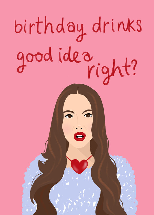 Olivia Rodrigo Birthday Drinks Card
