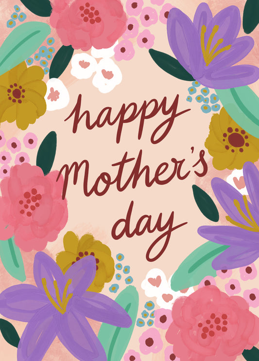 Pretty Spring Flowers Mother's Day Card