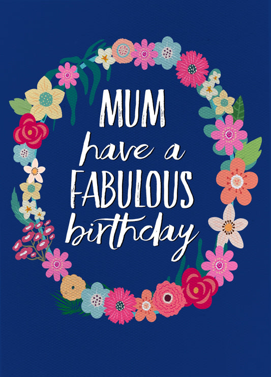 Mum Happy Birthday Floral Card