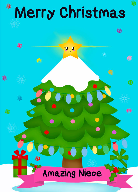 Amazing Niece Personalised Christmas Card