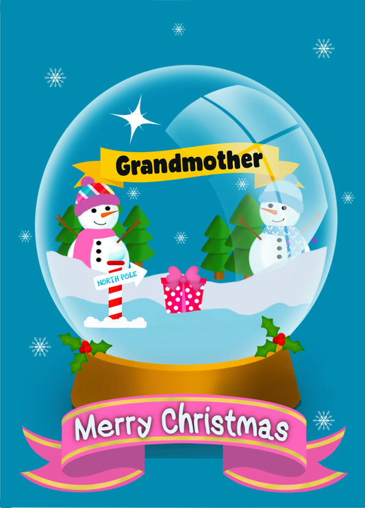 Grandmother Merry Christmas Card