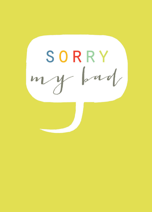 Sorry My Bad Card
