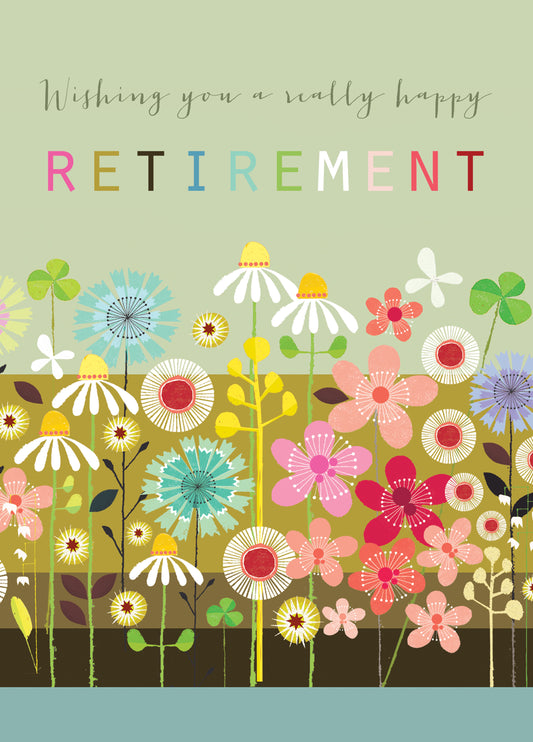 Happy Retirement Flowers Card