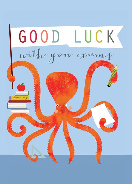 Octopus Good Luck Card