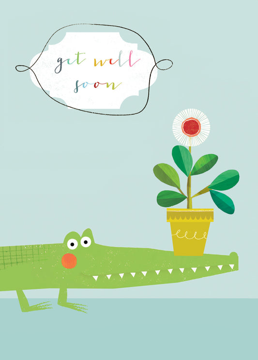 Get Well Soon Crocodile Card
