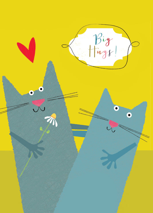Big Hugs Cats Card
