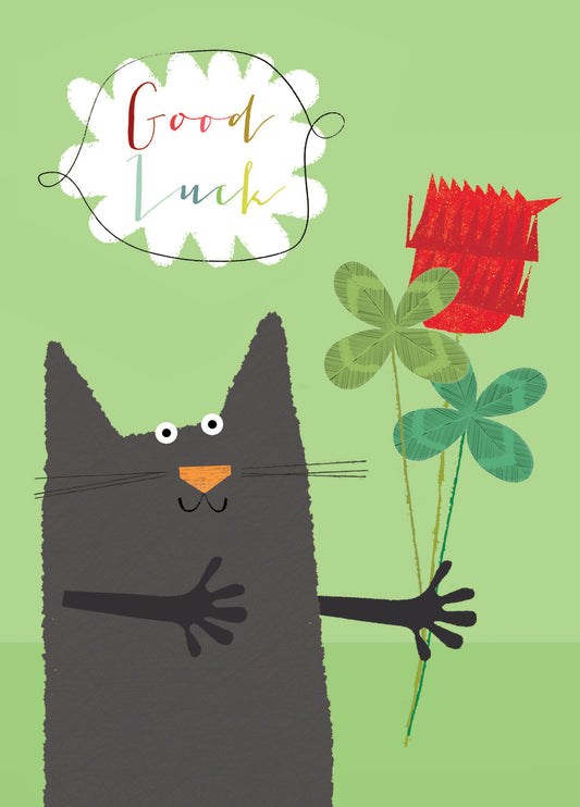 Good Luck Cat Card