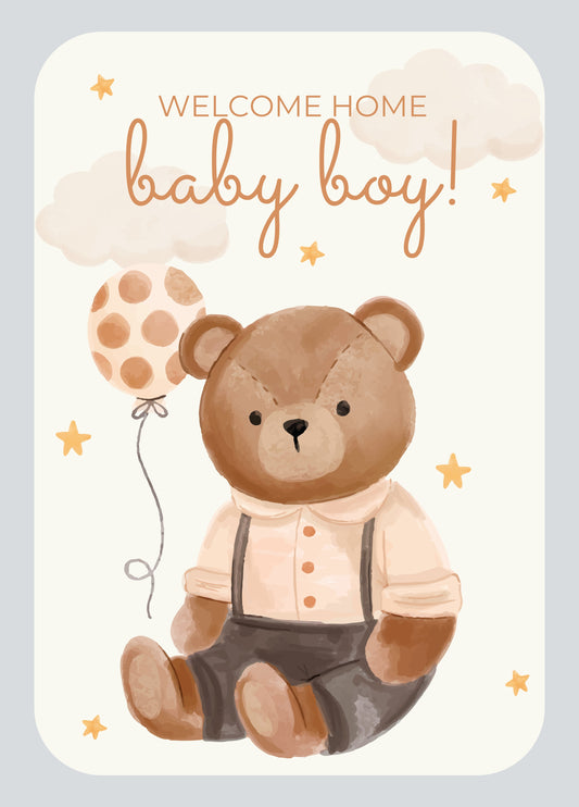 Welcome Home Baby Boy! Card