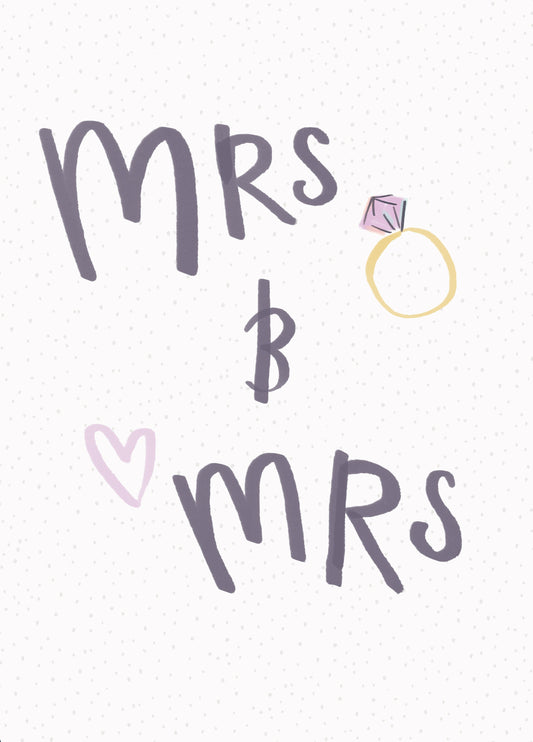 Mrs & Mrs Wedding Card