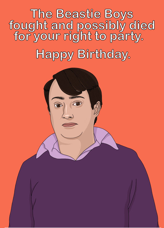 Peep Show Mark Corrigan Birthday Card