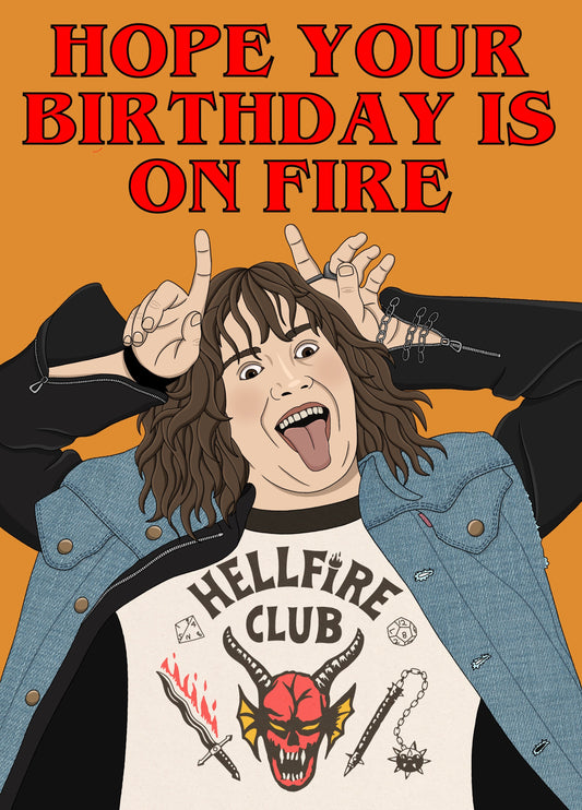 Eddie Munson Stranger Things Hellfire Card