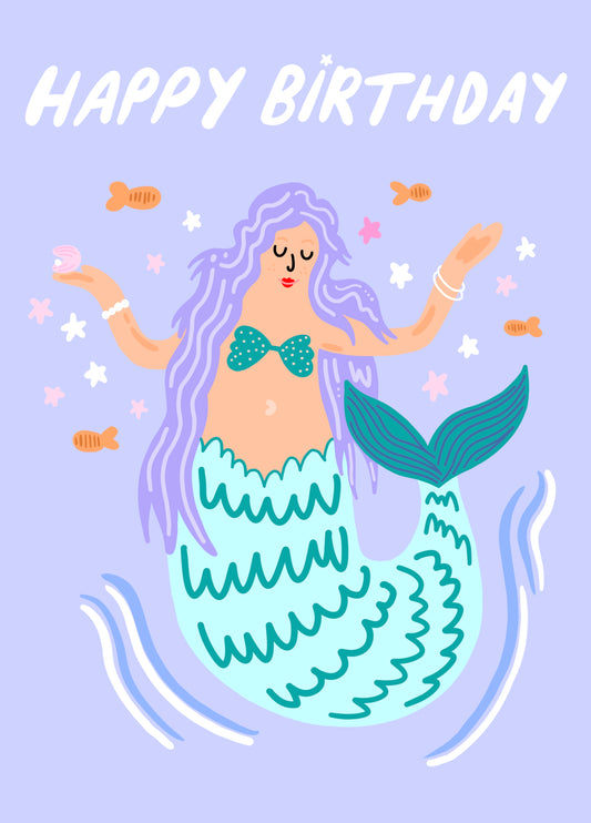 Mermaid Birthday Card