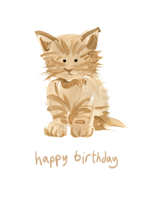 Happy Birthday Cat Card