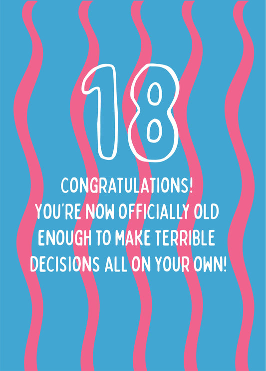 18the Funny Milestone Birthday Card