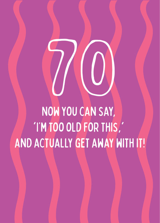 70th Birthday Milestone Card