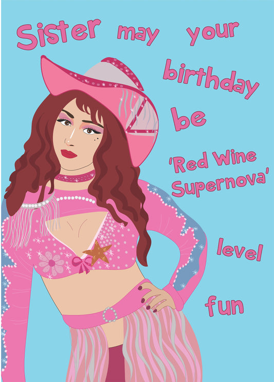 Happy Birthday Sister - Chappel Roan Sister Birthday Card