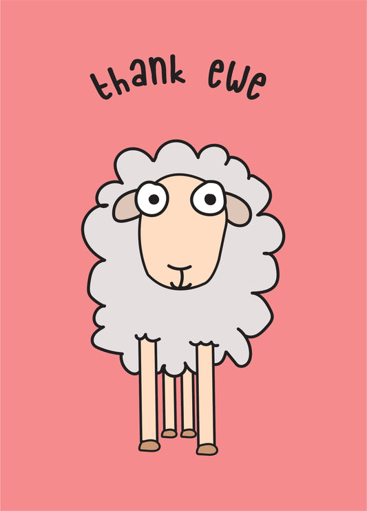 Thank Ewe - Thank You Card