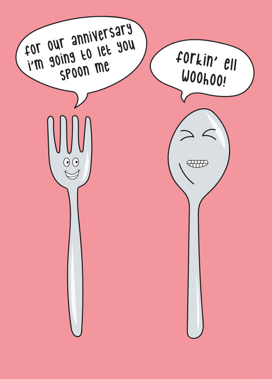 Let You Spoon Me Anniversary Card