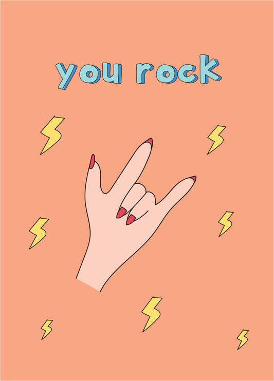 You Rock - Thanks Card