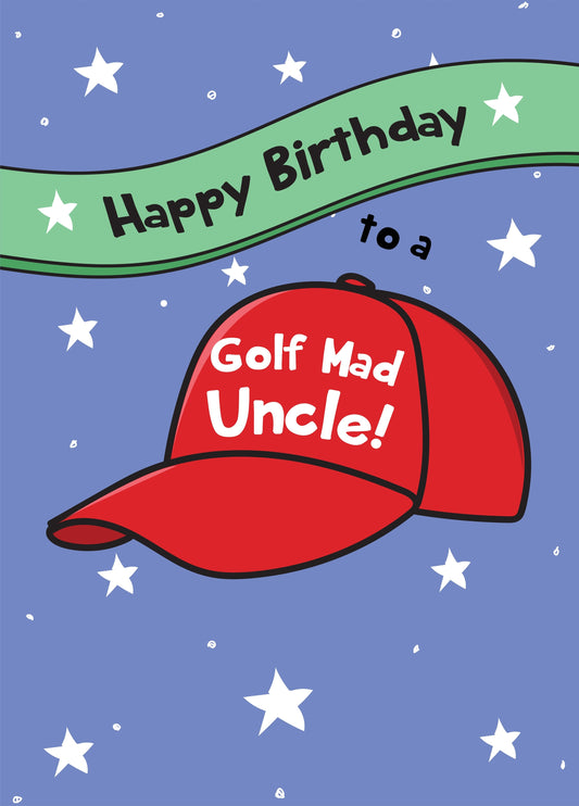 Golf Mad Uncle - Happy Birthday Card