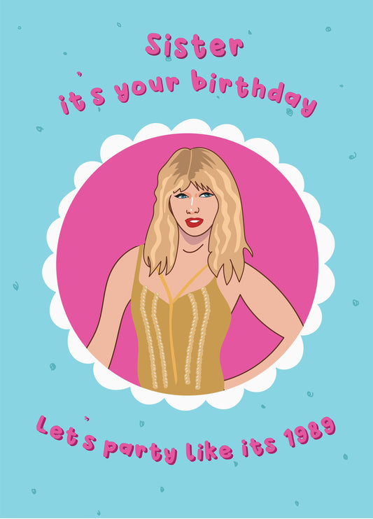 Taylor Swift Happy Birthday Sister Card