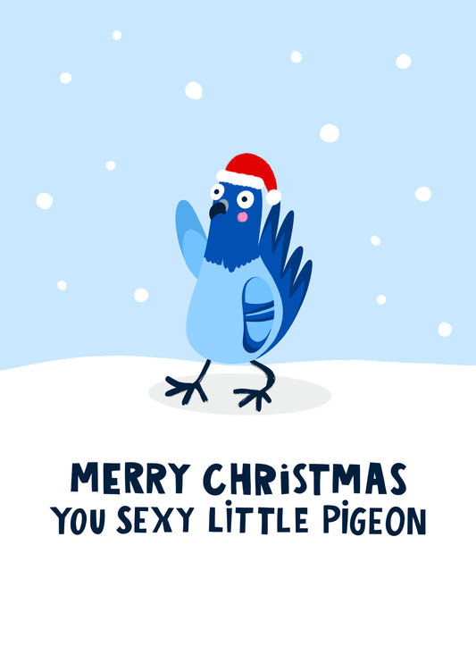 Sexy Pigeon Christmas Card