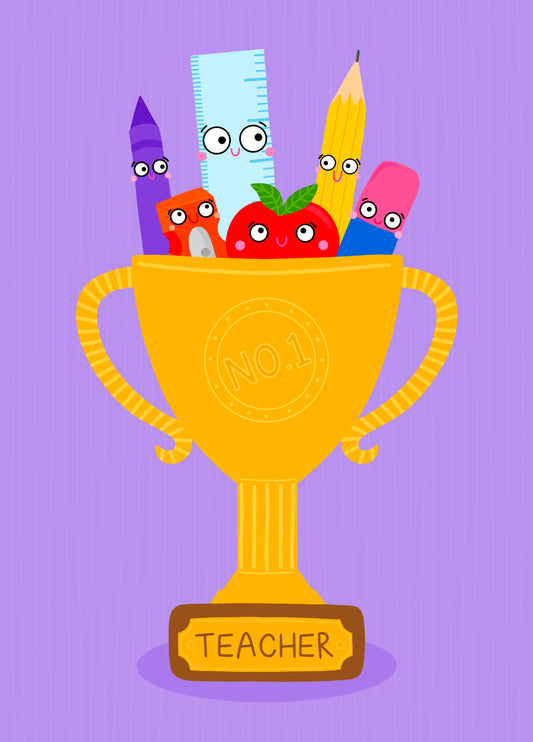 Thank You Number One Teacher Card