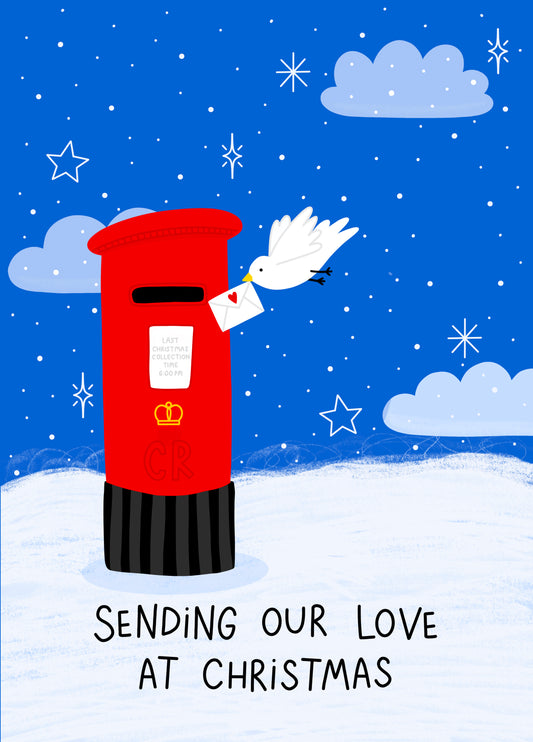 Sending Our Love At Christmas Card