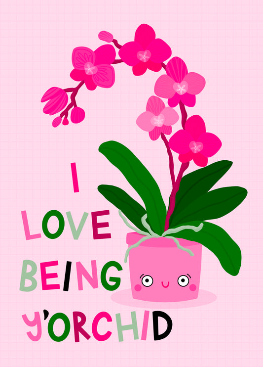Funny Orchid Flower Pun Card For Mum