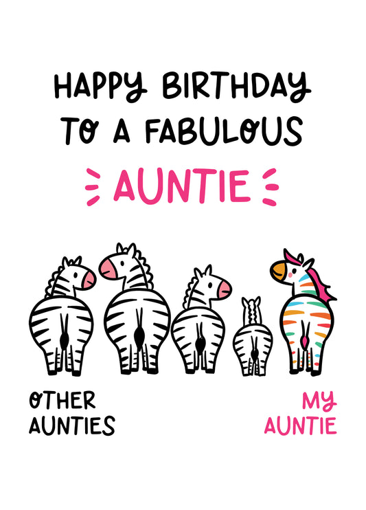 Fabulous Auntie Birthday Card